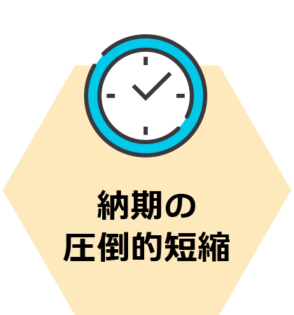 納期の圧倒的短縮